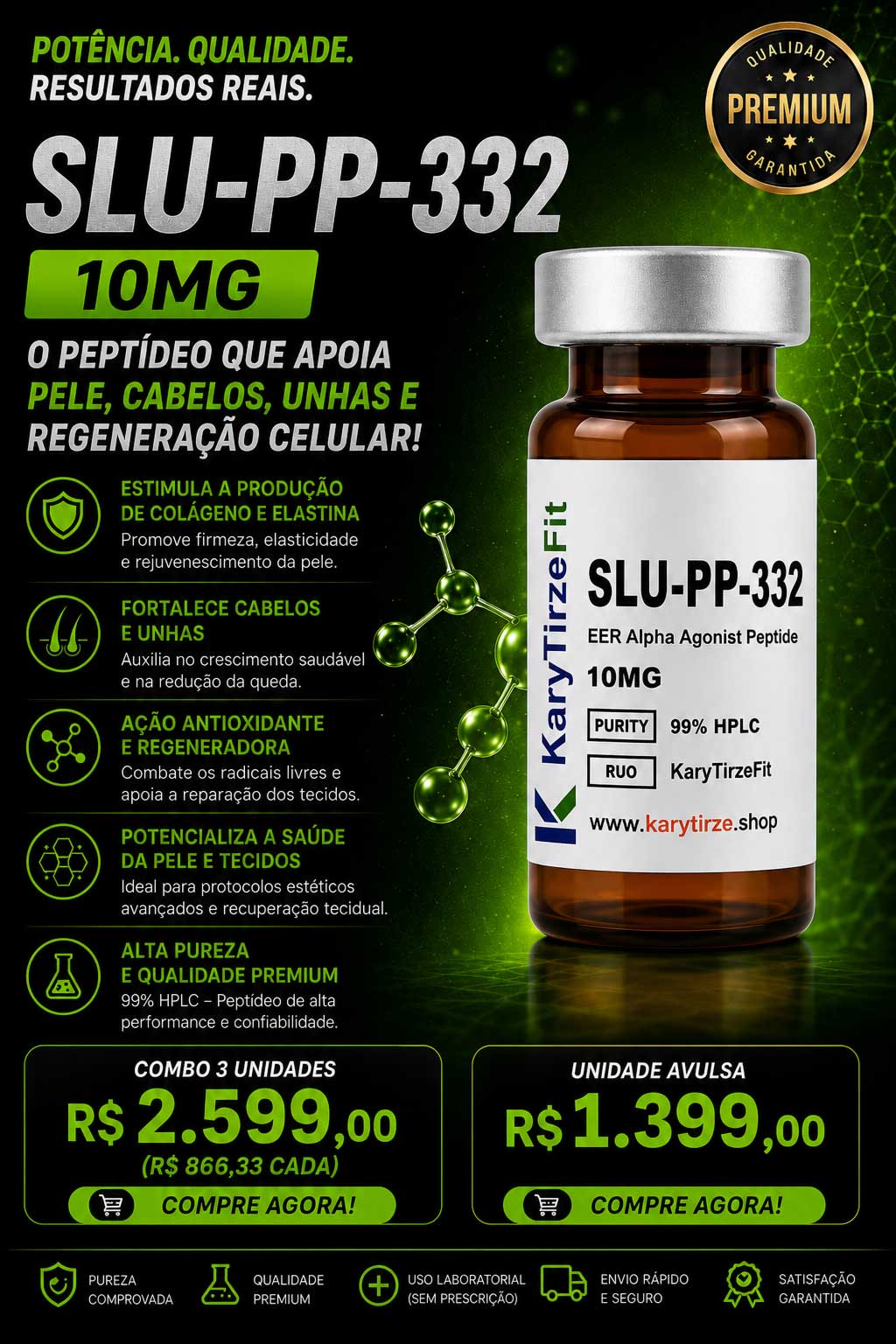 SLU-PP-332 Vial 10mg  Queima de Gordura e Emagrecimento RWA Pep