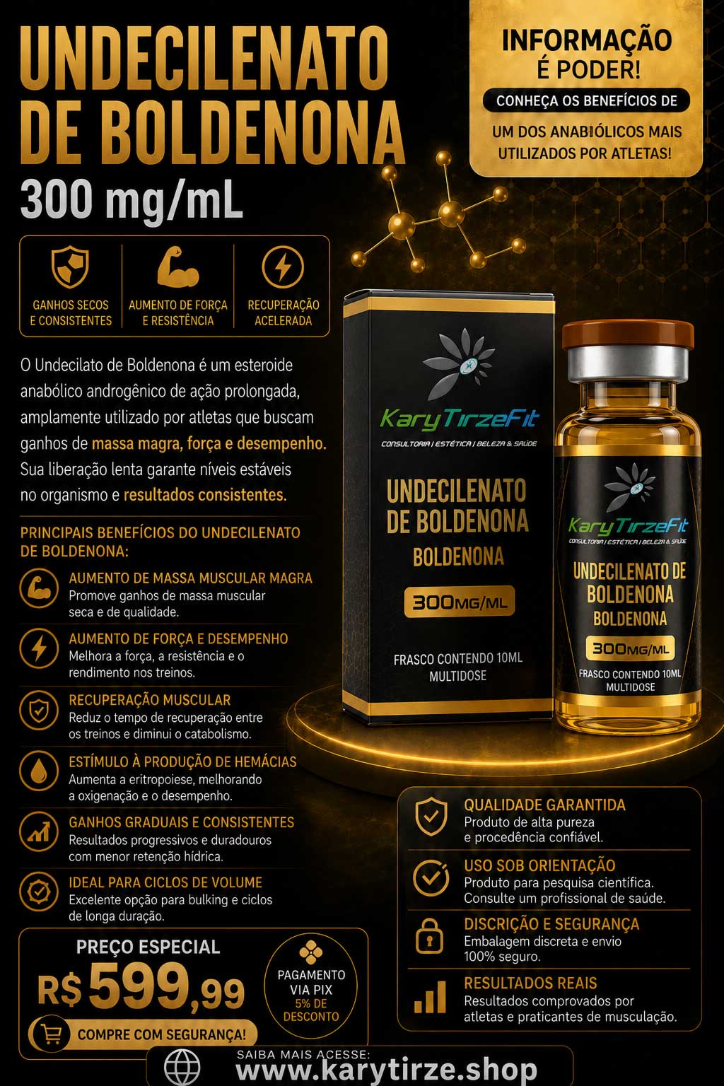 Decanoato de Nandrolona (Decabolic) Multidose 10ml Ganho de Força e Massa Cooper 250mg