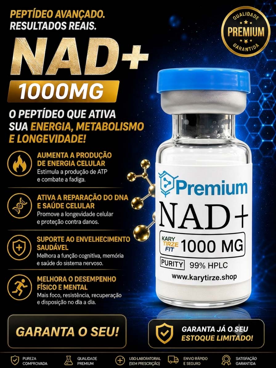 NAD+ 1000mg Solucao Injetavel (Importado) Energia e Metabolismo Premium