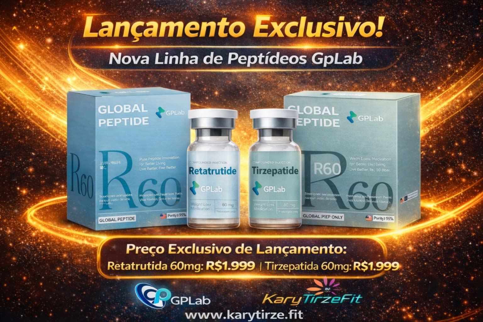 GpLAb Retratutide 60mg Solucao Injetavel (Importada Retratutida)