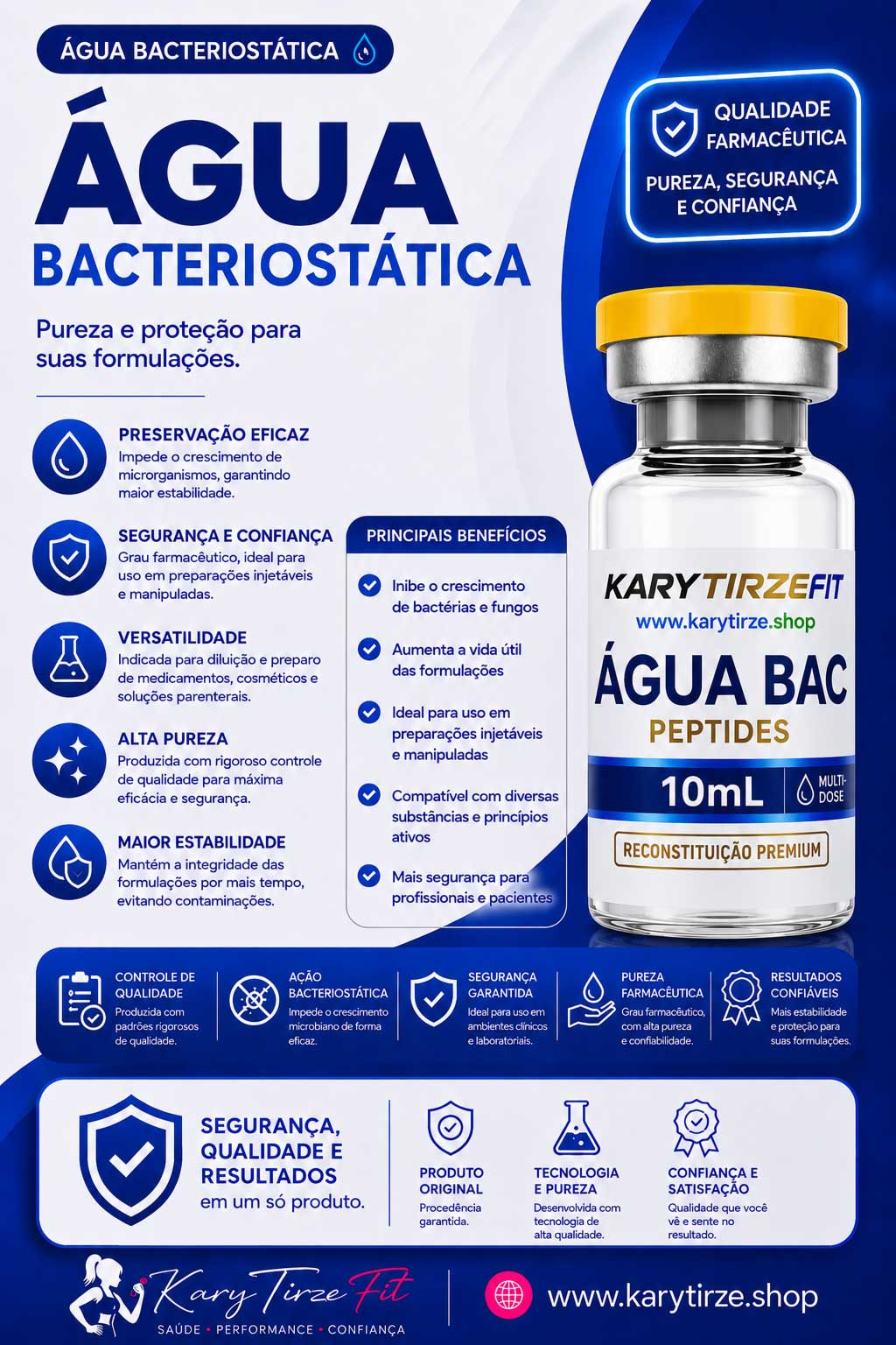 Agua Bacteriostatica para Diluição de Peptideos BioPep