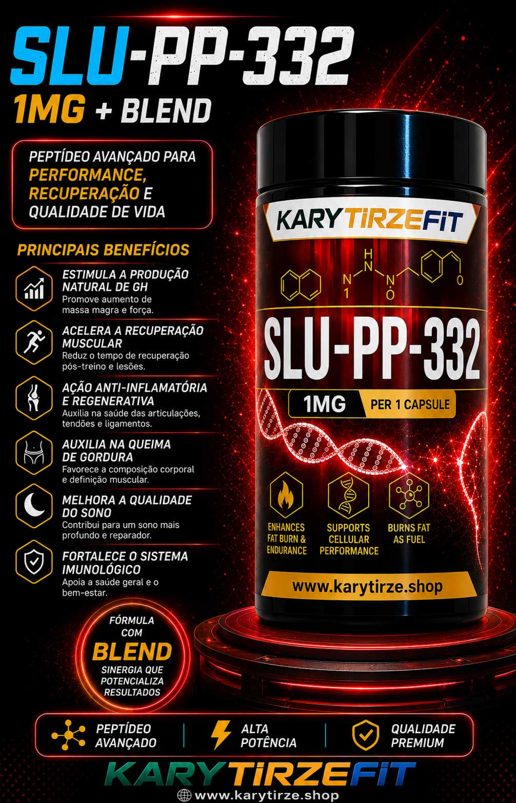 SLU-PP-332 em Capsulas Queima de Gordura e Emagrecimento 1mg- 120 Caps Biotech