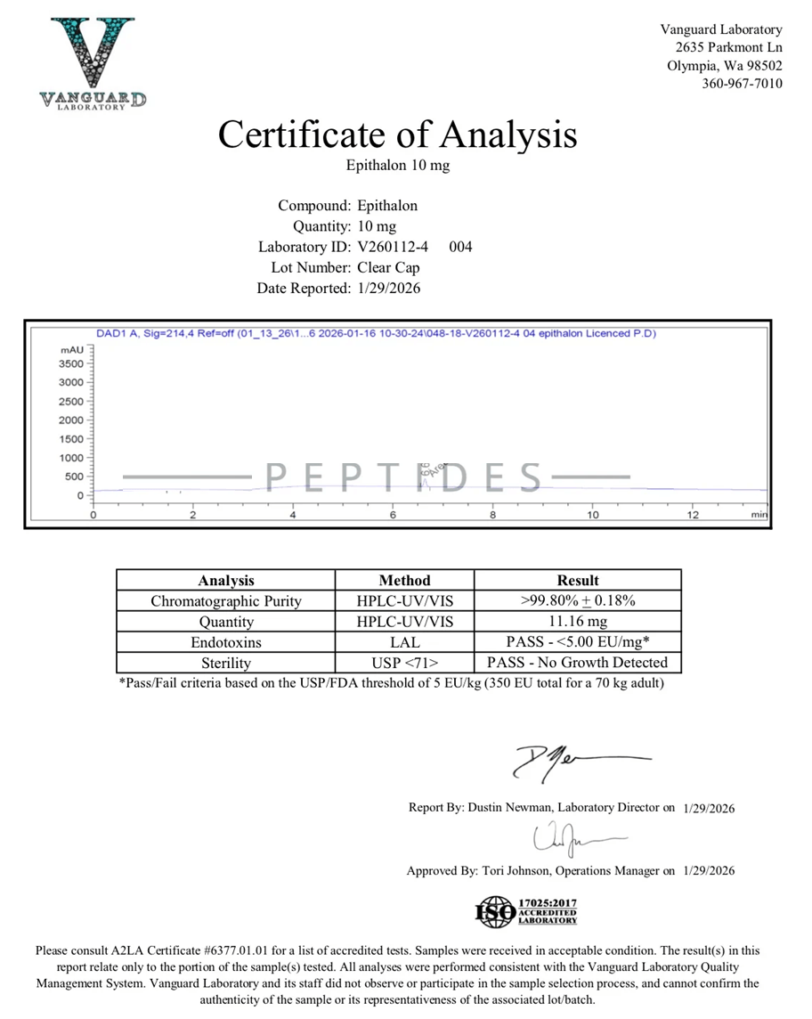 Peptideo Ephitalon (Epitalon AEDG) 10mg AntiOxidante e AntiEnvelhecimento OxyG